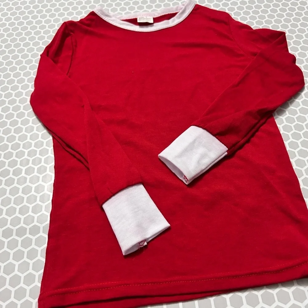 My Fav Classic Red and White Striped Kids Pajama Set Size 7